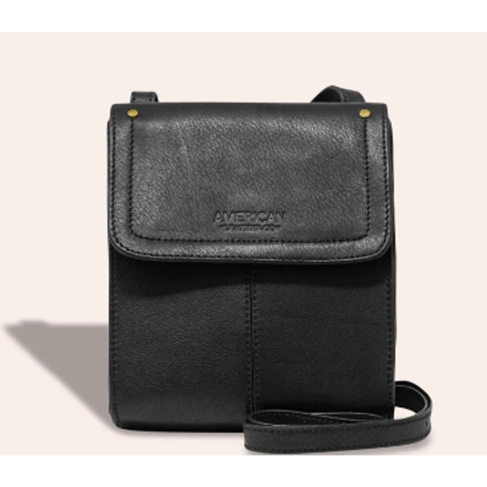 American Leather Company Kansas Crossbody Bag in Black